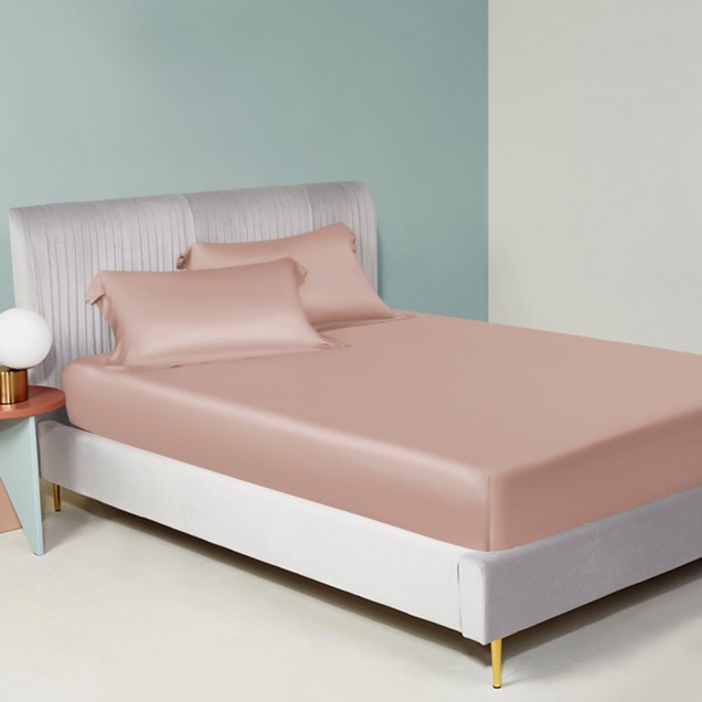 Pearl Pink 22 Momme Mulberry Silk Sheet Set Pearl Pink 22 Momme Mulberry Silk Sheet Set