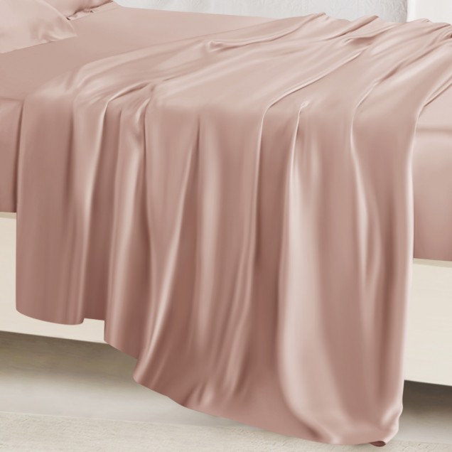 Pearl Pink 22 Momme Mulberry Silk Sheet Set Pearl Pink 22 Momme Mulberry Silk Sheet Set