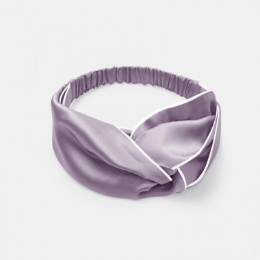 Purple & Ivory Silk Headband