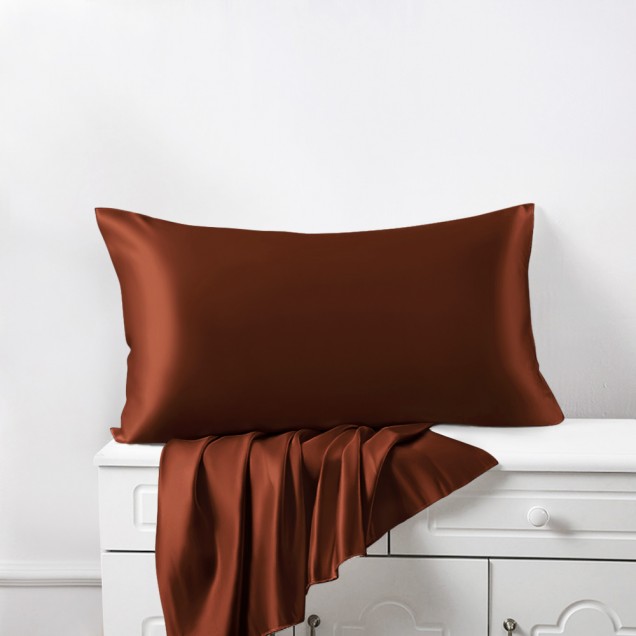 Rust Red Envelope 22 Momme Mulberry Silk Pillowcase Rust Red Envelope 22 Momme Mulberry Silk Pillowcase
