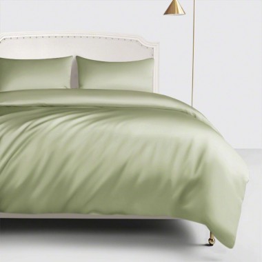 Sage Green 22 Momme Mulberry Silk Duvet Cover