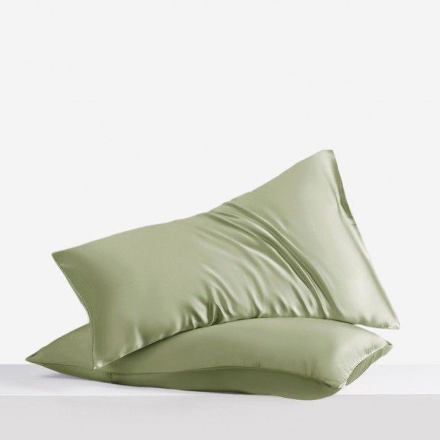 Sage Green Envelope 22 Momme Mulberry Silk Pillowcase Sage Green Envelope 22 Momme Mulberry Silk Pillowcase