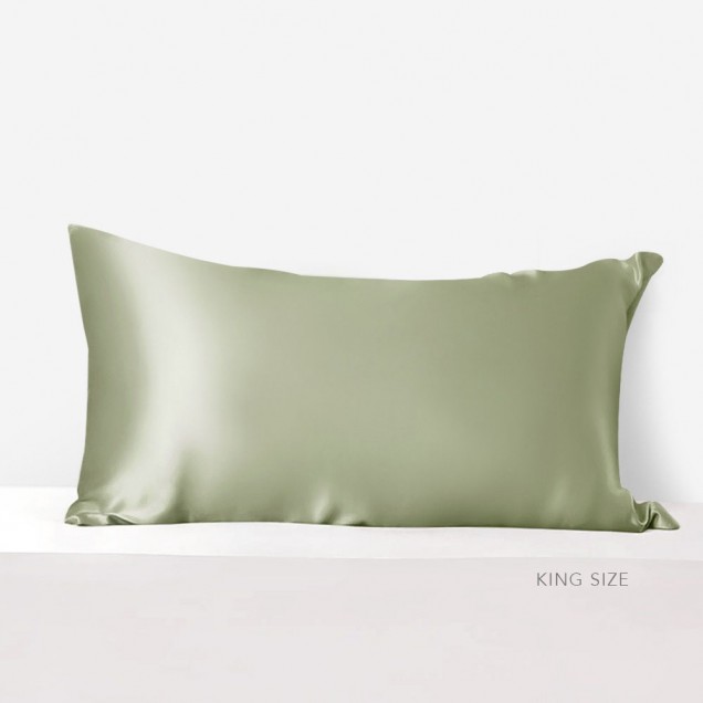 Sage Green Envelope 22 Momme Mulberry Silk Pillowcase Sage Green Envelope 22 Momme Mulberry Silk Pillowcase
