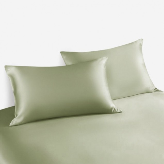 Sage Green Envelope 22 Momme Mulberry Silk Pillowcase Sage Green Envelope 22 Momme Mulberry Silk Pillowcase