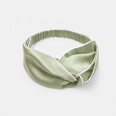Sage Green & Ivory Silk Headband