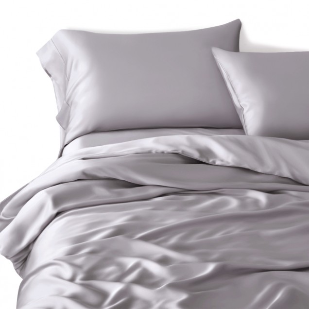 Silver 22 Momme Mulberry Silk Duvet Cover Silver 22 Momme Mulberry Silk Duvet Cover