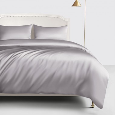Silver 22 Momme Mulberry Silk Duvet Cover