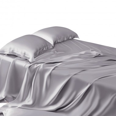 Silver 22 Momme Mulberry Silk Sheet Set