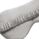 Silver & Ivory Suede Rose Silk Eye Mask Silver & Ivory Suede Rose Silk Eye Mask
