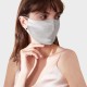 Silver & White Double-Sided 22 Momme Silk Face Mask Silver & White Double-Sided 22 Momme Silk Face Mask