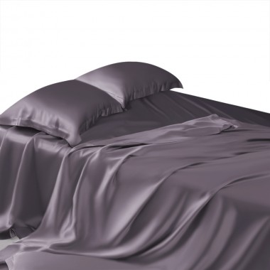 Slate Gray 22 Momme Mulberry Silk Sheet Set