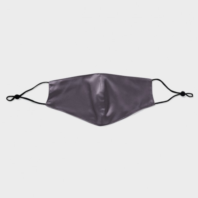 Slate Gray & Black Double-Sided 22 Momme Silk Face Mask Slate Gray & Black Double-Sided 22 Momme Silk Face Mask