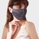 Slate Gray & Black Double-Sided 22 Momme Silk Face Mask Slate Gray & Black Double-Sided 22 Momme Silk Face Mask