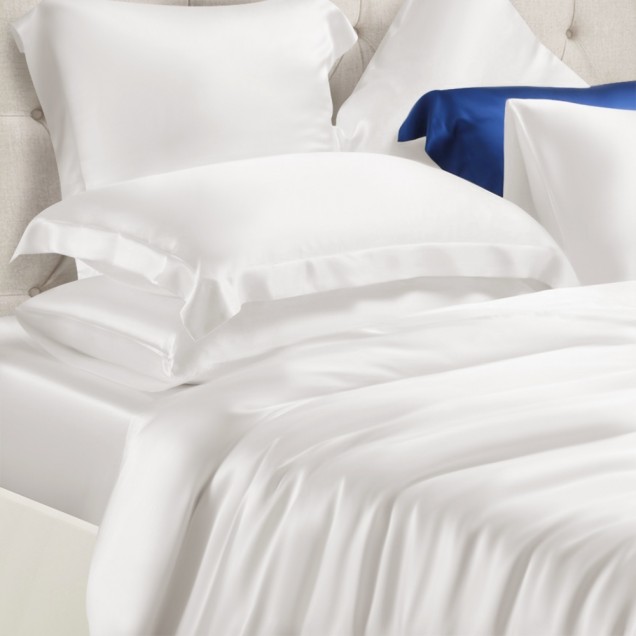 White 22 Momme Mulberry Silk Duvet Cover White 22 Momme Mulberry Silk Duvet Cover