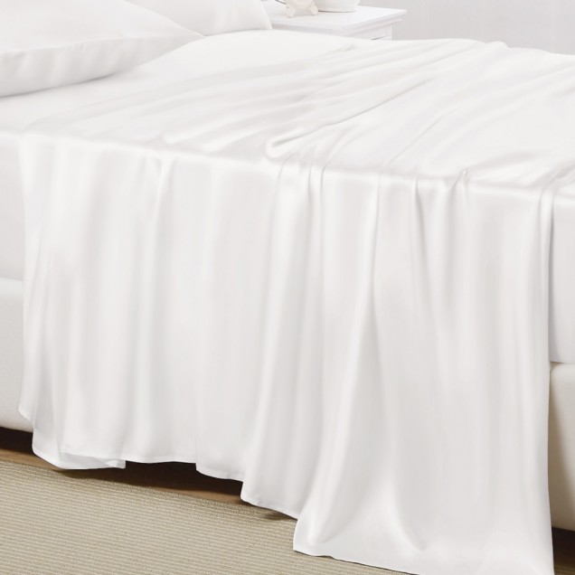 White 22 Momme Mulberry Silk Sheet Set White 22 Momme Mulberry Silk Sheet Set