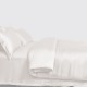White 3 PCS 22 Momme Mulberry Silk Duvet Cover Set White 3 PCS 22 Momme Mulberry Silk Duvet Cover Set